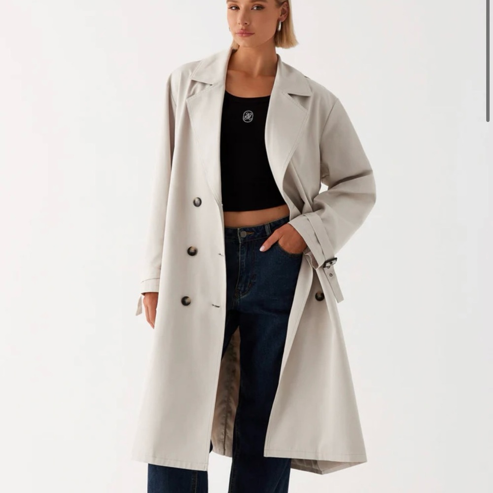 Peppermayo Light Gray Trench Coat